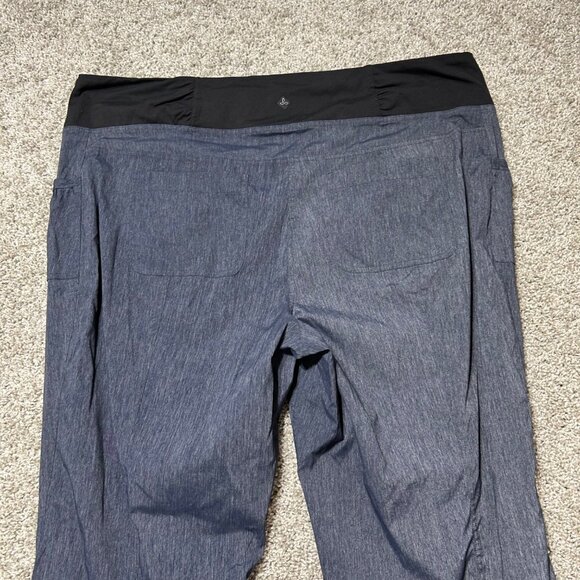 PrAna Womens Plus Size 3X Stretchy Heathered Gray Pull-On Pants With Pockets - Picture 5 of 11